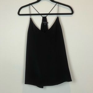 J. Crew Black Silk Tank Top Size 8